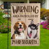 Custom Photo Our Security Team Requires Belly Rubs - Dog & Cat Personalized Custom Flag - Gift For Pet Owners, Pet Lovers