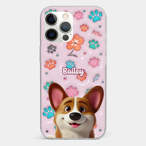 Loyal Hearts Have Four Paws- Dog Personalized Custom 3D Inflated Effect Printed Clear Phone Case - Gift For Pet Owners, Pet Lover