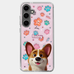 Loyal Hearts Have Four Paws- Dog Personalized Custom 3D Inflated Effect Printed Clear Phone Case - Gift For Pet Owners, Pet Lover