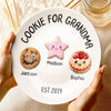 Grandma’s Cookie Plate, Full Of Love - Family Personalized Custom Ceramic Plate - Mother's Day, Gift For Mom, Grandma