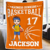 Dream Big, Play Hard - Personalized Custom Blanket - Gift For Sport Lovers, Sport Players