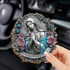 You're Forever Protected By Mary - Memorial Personalized Custom Car Visor Clip - Sympathy Gift For Family Members