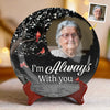 Custom Photo In Our Hearts, Your Memory Stays - Memorial Personalized Custom Ceramic Plate - Sympathy Gift For Family Members