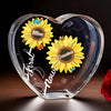 A Garden Of Love, Rooted In Family - Family Personalized Custom 3D Crystal Heart Shaped - Mother's Day, Gift For Mom, Grandma