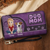 Furry Love, Forever Bond - Dog Personalized Custom Leather Long Wallet - Gift For Pet Owners, Pet Lovers
