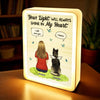 Always In My Heart, Always By My Side - Memorial Personalized Custom LED Mirror Frame Lamp - Sympathy Gift For Pet Owners, Pet Lovers