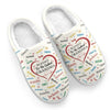 Blessed To Be Called Grandma - Family Personalized Custom Fluffy Slippers - Mother's Day, Gift For Mom, Grandma