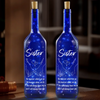 Through Every Moment, A Sister’s Love Shines Bright - Bestie Personalized Custom Blue Bottle Lamp - Gift For Best Friends, BFF, Sisters