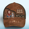 Dog Mom, My Heart Belongs To My Pups - Dog Personalized Custom Hat, All Over Print Classic Cap - Mother's Day, Gift For Pet Owners, Pet Lovers