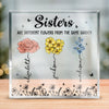 Growing Together, Rooted In Love - Bestie Personalized Custom Square Shaped Acrylic Plaque - Gift For Best Friends, BFF, Sisters