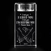 Our Love Story Never Ends - Couple Personalized Custom 3D Crystal Photo Laser Engraved, Crystal Candle Holder - Gift For Husband Wife, Anniversary