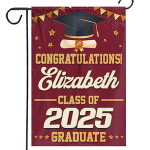 Cheers To Your Amazing Achievement - Family Personalized Custom Flag - Graduation Gift For Family Members, Siblings, Brothers, Sisters