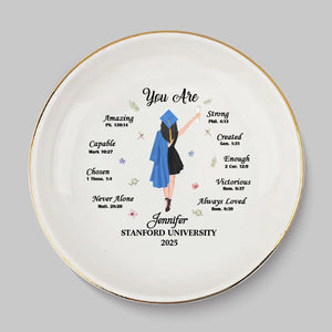 The Future Is Bright, Keep Rising - Family Personalized Custom Jewelry Dish - Graduation Gift For Family Members, Siblings, Brothers, Sisters