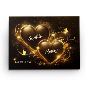 Ensemble amoureux, pour toujours dans le cœur - Blocs de construction rectangulaires horizontaux personnalisés pour couple - Cadeau pour mari et femme, anniversaire