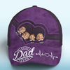 Dad, Our Hearts Belong To You - Family Personalized Custom Hat, All Over Print Classic Cap - Father's Day, Gift For Dad, Grandpa