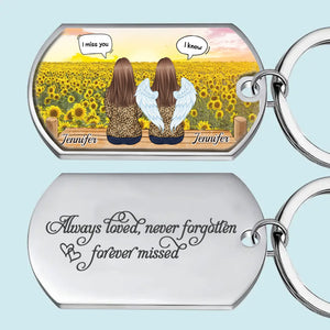 Your Spirit Lives On Forever - Memorial Personalized Custom Keychain - Sympathy Gift For Family Members
