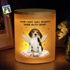 Custom Photo Forever In My Heart - Memorial Personalized Custom Printed Glass Jar With LED Candle - Sympathy Gift For Pet Owners, Pet Lovers