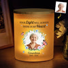 Custom Photo Your Light Will Always Shine - Memorial Personalized Custom Printed Glass Jar With LED Candle - Sympathy Gift For Family Members