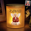 Custom Photo Your Light Will Always Shine In My Heart - Memorial Personalized Custom Printed Glass Jar With LED Candle - Sympathy Gift For Family Members