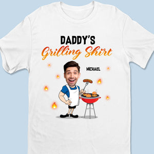 Custom Photo Master Of The Grill, King Of The Chill - Family Personalized Custom Unisex T-shirt, Premium T-shirt, Hoodie - Father's Day, Gift For Dad, Grandpa