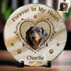 Custom Photo Your Paw Prints Are Forever On My Soul - Memorial Personalized Custom Round Shaped Stone With Stand - Sympathy Gift For Pet Owners, Pet Lovers