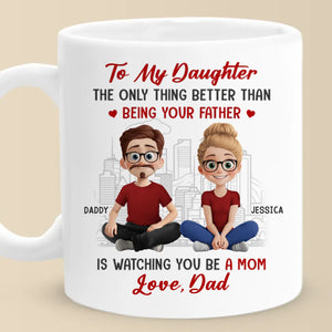 Daddy's Little Girl Forever - Family Personalized Custom Mug - Gift For Dad, Daughter