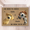 Our Pawsome Greeters Are Always On Duty - Dog Personalized Custom Home Decor Decorative Mat - House Warming Gift For Pet Owners, Pet Lovers
