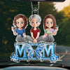 Like A Butterfly, Mom’s Love Lifts Us Up - Family Personalized Custom Car Ornament - Acrylic Custom Shaped - Mother's Day, Gift For Mom, Grandma