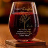 A Mother’s Love, Endless And True - Family Personalized Custom Wine Glass - Mother's Day, Gift For Mom, Daughter