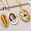 Custom Photo This Rose Is For My Mother In Heaven - Memorial Personalized Custom Locket Necklace - Sympathy Gift For Family Members