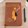 I Trust The Next Chapter - Family Personalized Custom Leather Journal - Graduation Gift For Family Members, Siblings, Brothers, Sisters