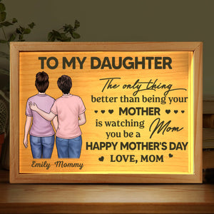 Every Step Echoes Her Love - Family Personalized Custom Frame Light Box - Mother's Day, Gift For Mom, Daughter