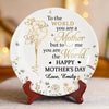 My Forever Hero Is You, Mom - Family Personalized Custom Ceramic Plate - Mother's Day, Gift For Mom, Grandma