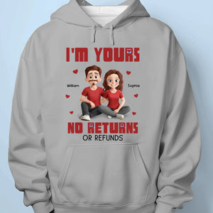 Forever Mine, No Exchanges Allowed - Couple Personalized Custom Unisex T-shirt, Premium T-shirt, Hoodie - Gift For Husband Wife, Anniversary