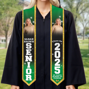 Custom Photo The Tassel Was Worth The Hassle - Family Personalized Custom Triangle Graduation Stole - Graduation Gift For Family Members, Siblings, Brothers, Sisters