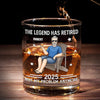 I Worked My Whole Life For This Glass - Family Personalized Custom Whiskey Glass - Father's Day, Gift For Dad, Grandpa