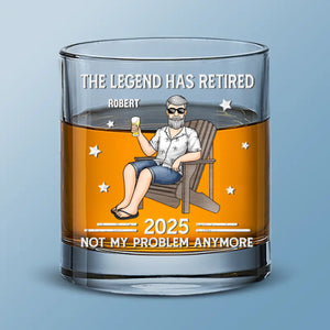 I Worked My Whole Life For This Glass - Family Personalized Custom Whiskey Glass - Father's Day, Gift For Dad, Grandpa