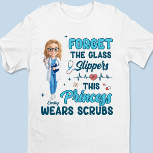This Princess Wears Scrubs - Nurse Personalized Custom Unisex T-shirt, Premium T-shirt, Hoodie - Appreciation, Thank You Gift, Nurse Life, Doctor Life