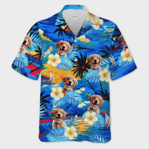 Custom Photo Fur Real, I’m On Vacay - Dog & Cat Personalized Custom Unisex Tropical Hawaiian Aloha Shirt - Summer Vacation Gift, Gift For Pet Owners, Pet Lovers