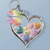 Together in Grandma’s Heart - Family Personalized Custom Shaped Acrylic Keychain - Mother's Day, Gift For Mom, Grandma