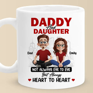 Dad And Daughter, Love You Can Feel - Family Personalized Custom Mug - Father's Day, Gift For Dad, Grandpa