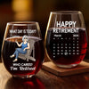 Time To Enjoy What Matters Most - Personalized Custom Wine Glass - Appreciation, Retirement Gift For Yourself, Best Friends, Siblings, Family Members, Coworkers
