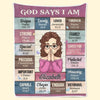 God Says I Am Self-Love Affirmations - Friend Personalized Custom Blanket - Gift For Best Friends, Family Members, Coworkers, Yourself