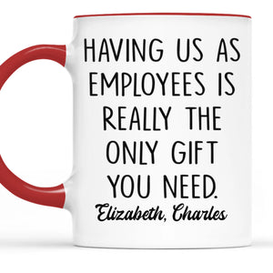 We're All In This Together - Coworker Personalized Custom Accent Mug - Gift For Coworkers, Work Friends, Colleagues