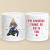 Two Hearts In Love Need No Words - Couple Personalized Custom Mug - Gift For Husband Wife, Anniversary
