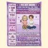 To Me, You're The World - Family Personalized Custom Blanket - Mother's Day, Gift For Mom, Grandma