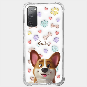 Four Paws, One Heart - Dog Personalized Custom 3D Inflated Effect Printed Clear Phone Case - Gift For Pet Owners, Pet Lovers