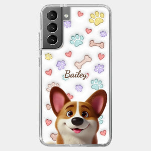 Four Paws, One Heart - Dog Personalized Custom 3D Inflated Effect Printed Clear Phone Case - Gift For Pet Owners, Pet Lovers