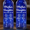 Radiant Love, Eternal Connection - Family Personalized Custom Blue Bottle Lamp - Mother's Day, Gift For Mom, Daughter
