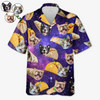 Custom Photo Just A Taco Dog With Dreams - Dog & Cat Personalized Custom Unisex Tropical Hawaiian Aloha Shirt - Summer Vacation Gift, Gift For Pet Owners, Pet Lovers, Travel Lovers